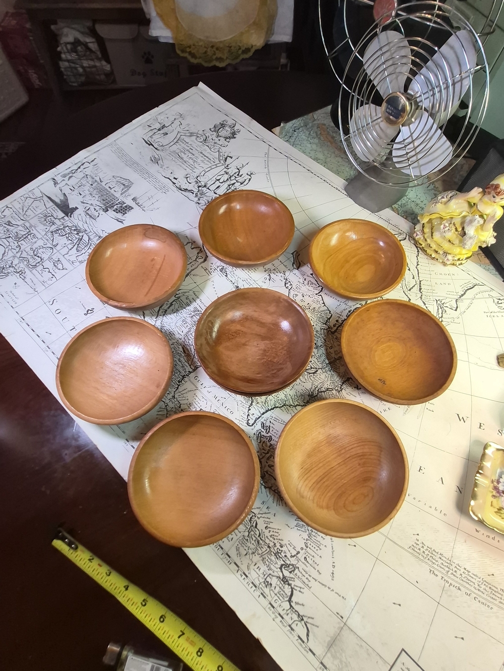 VINTAGE JAPAN Wooden Serving Bowls - Natural Brown - Unbranded